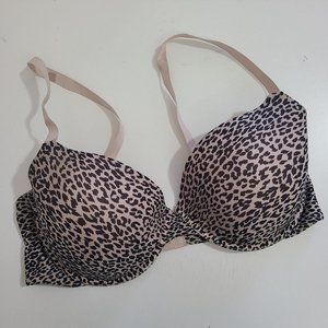 Victoria's Secret Cheetah Print Lined Demi Bra Size 38D